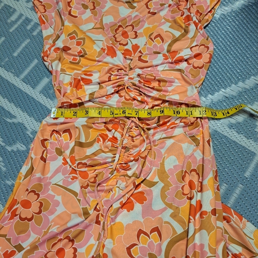 AFRM by Anthropologie ‎ Lizette Slinky Floral Cut-Out Maxi Dress - Picture 10 of 11